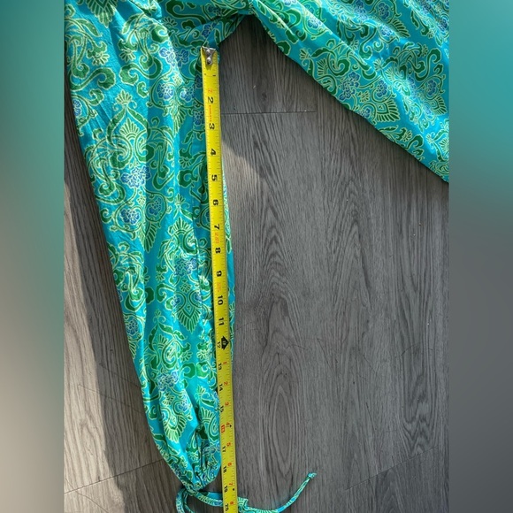 Victorias Secret Green and Gold Trim Paisley Caftan Tunic - Picture 11 of 11